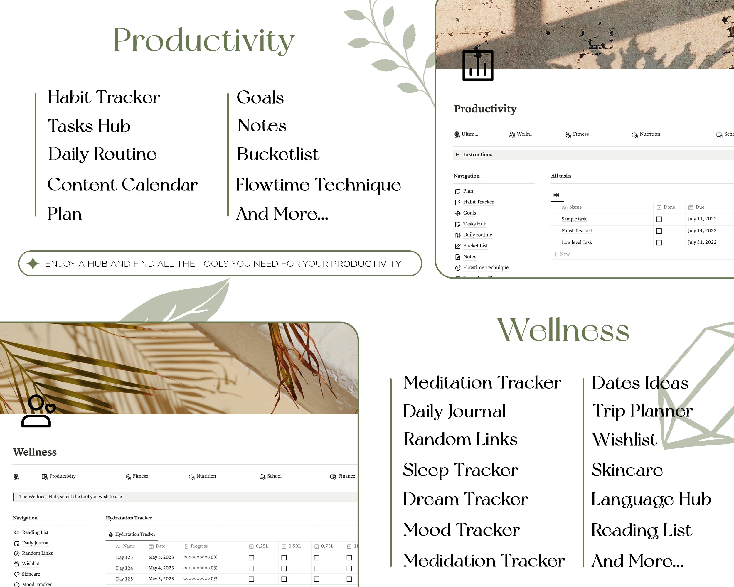 aesthetic notion dashboard