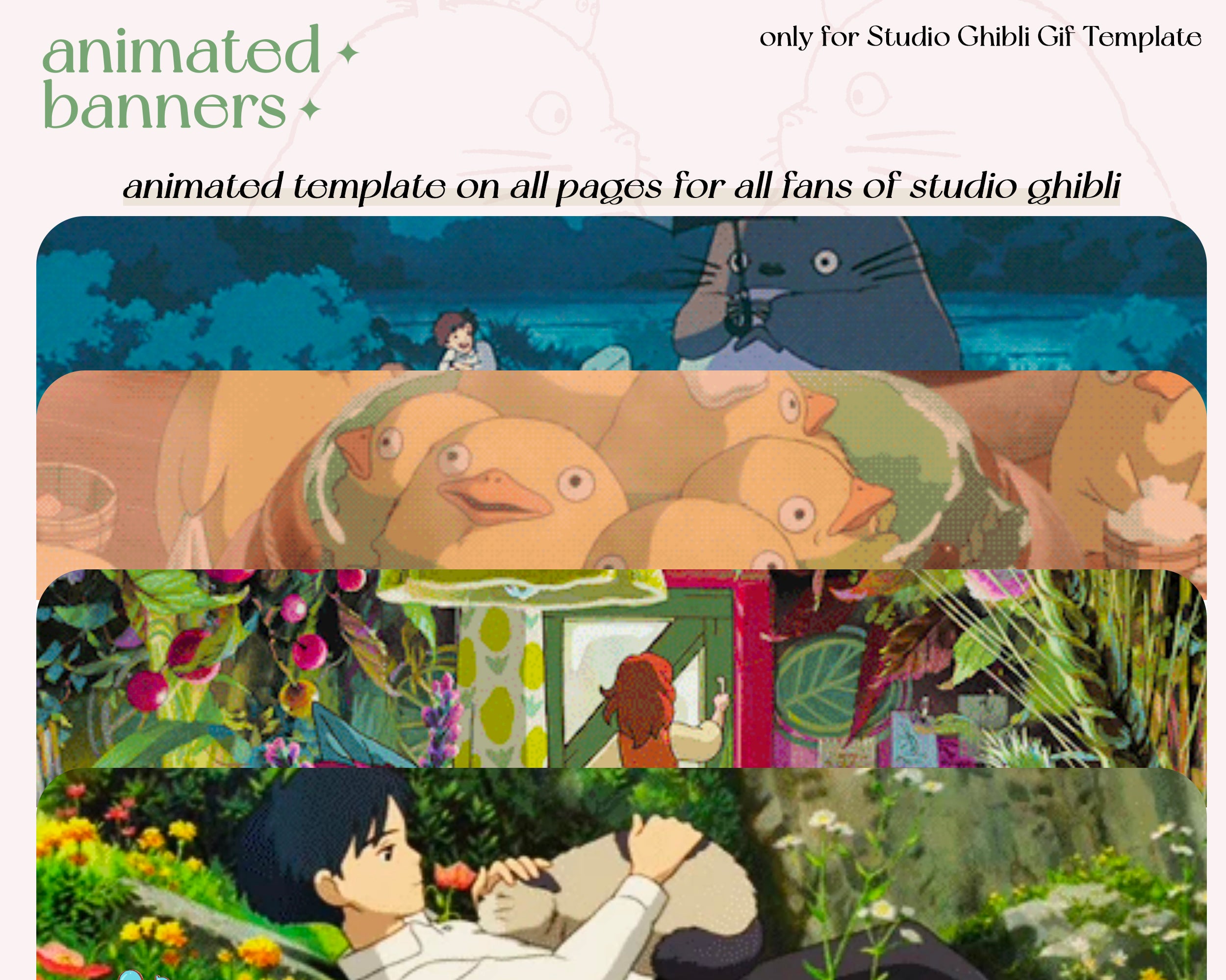 Bundle Studio Ghibli Life Planner Notion Templates