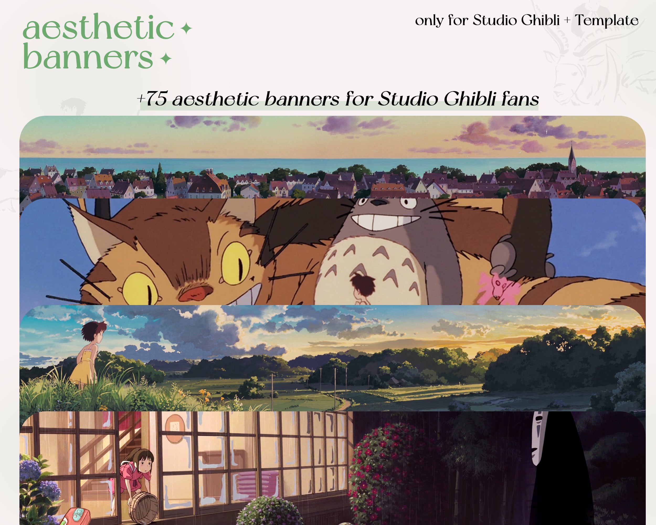 Bundle Studio Ghibli Life Planner Notion Templates