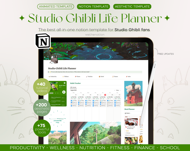 Studio Ghibli Notion Template