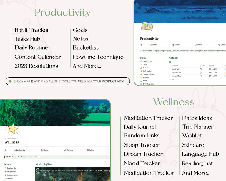 Studio Ghibli Notion Template