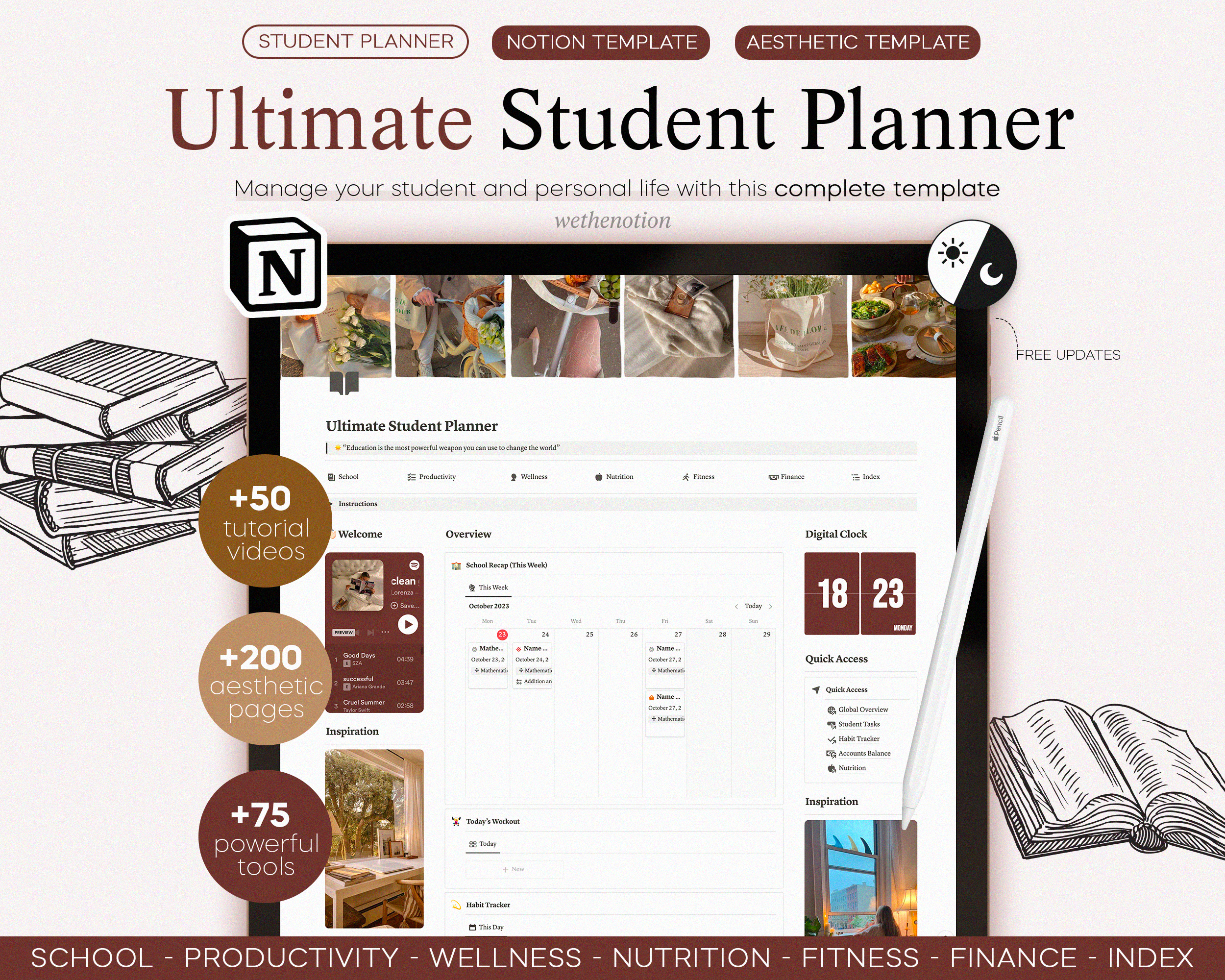 student notion template