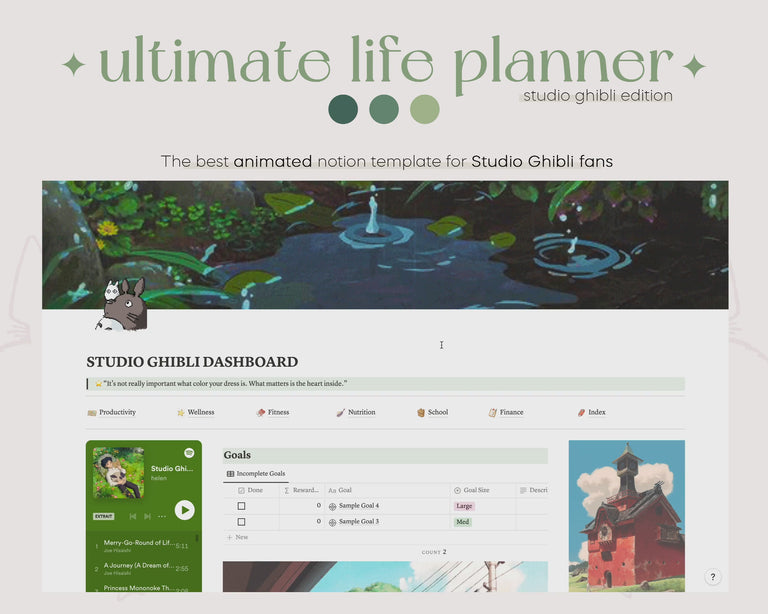 Studio Ghibli Notion Template