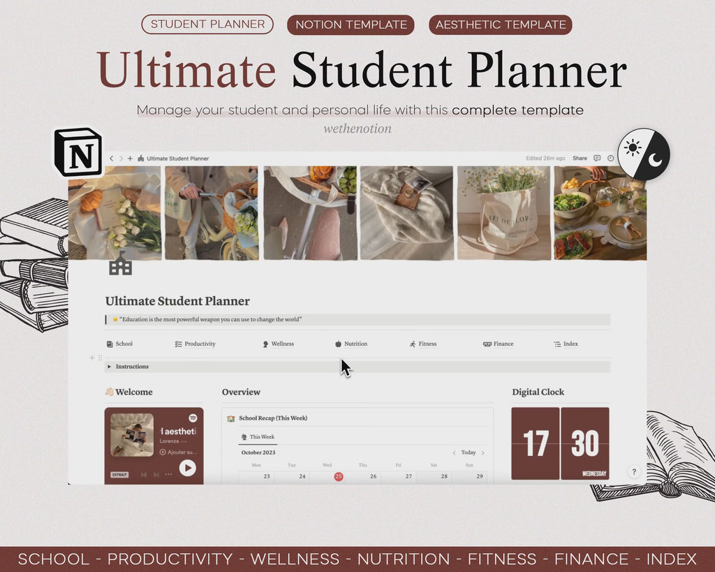 student notion life planner