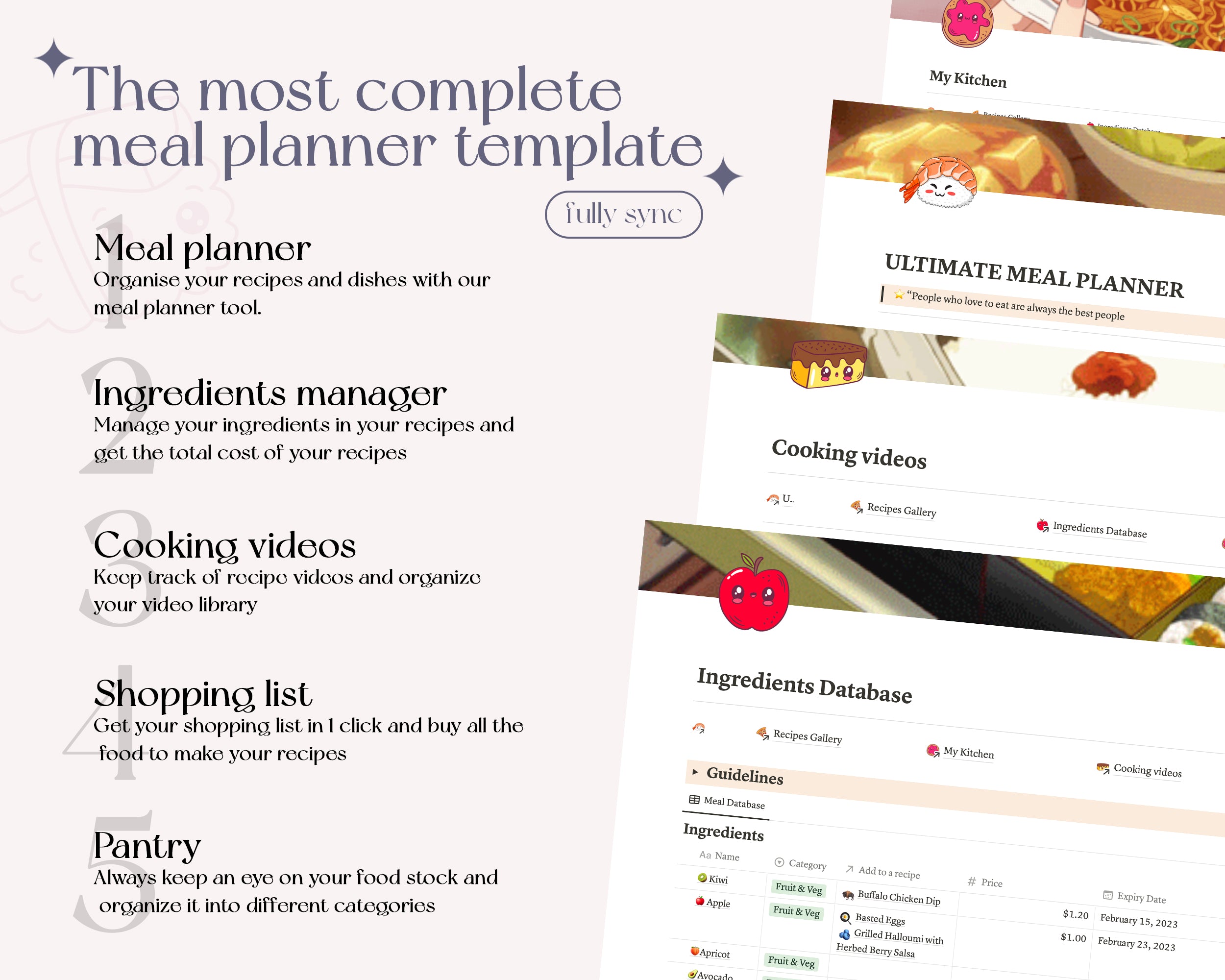 meal planner notion template